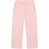imagebebe Girls Wide Leg Sweatpants French Terry Sweatpants with Pockets Baggy Pants for GirlsRose Shadow