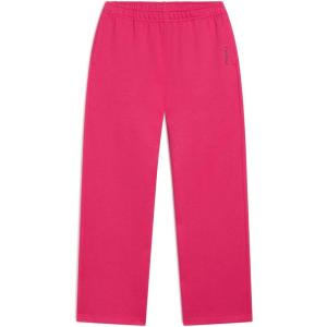 imagebebe Girls Wide Leg Sweatpants French Terry Sweatpants with Pockets Baggy Pants for GirlsRasperry
