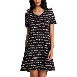imagebebe Womens Nightgowns ampamp Sleepshirts Womens Sleepwear Short Sleeve NightshirtBlackdm1038