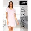 imagebebe Womens Nightgowns ampamp Sleepshirts Womens Sleepwear Short Sleeve NightshirtLight Pink