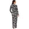 imagebebe Button Down Pajamas for Women Long Sleeve Button Up Pajamas with Pants Ladies Sleepwear PJ SetBlack 24