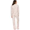 imagebebe Button Down Pajamas for Women Long Sleeve Button Up Pajamas with Pants Ladies Sleepwear PJ SetPale Peach