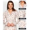 imagebebe Button Down Pajamas for Women Long Sleeve Button Up Pajamas with Pants Ladies Sleepwear PJ SetPale Peach