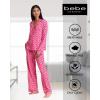 imagebebe Button Down Pajamas for Women Long Sleeve Button Up Pajamas with Pants Ladies Sleepwear PJ SetPretty in Pink