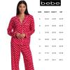 imagebebe Button Down Pajamas for Women Long Sleeve Button Up Pajamas with Pants Ladies Sleepwear PJ SetRed