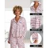 imagebebe Button Down Pajamas for Women Long Sleeve Button Up Pajamas with Pants Ladies Sleepwear PJ SetRose Shadow