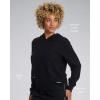 imagebebe French Terry Hoodies for Women Pullover Sweatshirts for Women Comfy and Cute Sweatshirt Regular and Plus SizeBlack W Hood