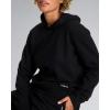 imagebebe French Terry Hoodies for Women Pullover Sweatshirts for Women Comfy and Cute Sweatshirt Regular and Plus SizeBlack W Hood