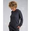 imagebebe French Terry Hoodies for Women Pullover Sweatshirts for Women Comfy and Cute Sweatshirt Regular and Plus SizeCharcoal Heather W Hood