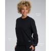 imagebebe French Terry Sweatshirt for Women Crewneck Sweatshirts for Women Sweatshirt LoungewearBlack