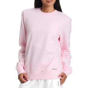 imagebebe French Terry Sweatshirt for Women Crewneck Sweatshirts for Women Sweatshirt LoungewearPink Rose