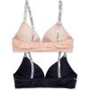 imagebebe Girls 2Pack Logo Strap Bra  PinkMulti 32b