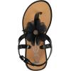 imagebebe Girls Sandals  Open Toe Summer Flat Dress Shoes Snap Buckle Sandals with Chiffon Flower Design and Cushioned SoleBlack