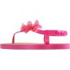 imagebebe Girls Sandals  Open Toe Summer Flat Dress Shoes Snap Buckle Sandals with Chiffon Flower Design and Cushioned SoleFuchsia