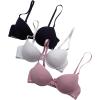 imagebebe Girls Training Bra  3 Pack Soft Molded Bra with Adjustable Straps  Training Bra for Girls A CupB CupLight Grey