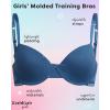 imagebebe Girls Training Bra  3 Pack Soft Molded Bra with Adjustable Straps  Training Bra for Girls A CupB CupNavyTaupe