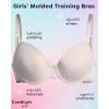 imagebebe Girls Training Bra  3 Pack Soft Molded Bra with Adjustable Straps  Training Bra for Girls A CupB CupPink Almond