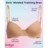 imagebebe Girls Training Bra  3 Pack Soft Molded Bra with Adjustable Straps  Training Bra for Girls A CupB CupRose