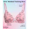 imagebebe Girls Training Bra  3 Pack Training Bras Seamless Wireless Adjustable Straps Girls Padded Bras Kids Teens 30A34ACandy Pink
