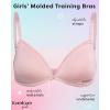 imagebebe Girls Training Bra  3 Pack Training Bras Seamless Wireless Adjustable Straps Girls Padded Bras Kids Teens 30A34AMauve
