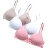 imagebebe Girls Training Bra  3 Pack Training Bras Seamless Wireless Adjustable Straps Girls Padded Bras Kids Teens 30A34AMauve Pink