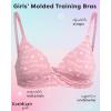 imagebebe Girls Training Bra  3 Pack Training Bras Seamless Wireless Adjustable Straps Girls Padded Bras Kids Teens 30A34AMauve Pink