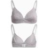 imagebebe Girls Training Bra  3 Pack Wire Free Soft Microfiber Molded Bra with Adjustable Straps A CupB CupLight Heather Grey