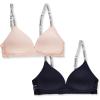 imagebebe Girls 2Pack Logo Strap Bra  PinkMulti 32b