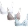 imagebebe Girls Training Bra  3 Pack Wire Free Soft Microfiber Molded Bra with Adjustable Straps A CupB CupSkyway