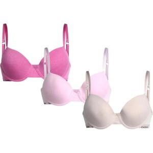 imagebebe Girls Training Bra  3 Pack Soft Molded Bra with Adjustable Straps  Training Bra for Girls A CupB CupPink Almond