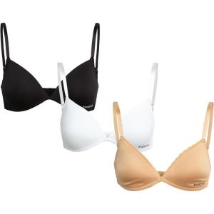 imagebebe Girls Training Bra  3 Pack Training Bras Seamless Wireless Adjustable Straps Girls Padded Bras Kids Teens 30A34ASand