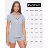 imagebebe Short Sleeve Button Up Pajama Set for Women PJ Set for Women Cute Pajama Shorts Lounge SetHeatherGrey