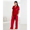 imagebebe Soft Velour Pajamas for Women Womens PJs Velour Set for Lounge and Sleep Gifts for HerCrimson