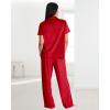 imagebebe Soft Velour Pajamas for Women Womens PJs Velour Set for Lounge and Sleep Gifts for HerCrimson