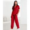 imagebebe Soft Velour Pajamas for Women Womens PJs Velour Set for Lounge and Sleep Gifts for HerCrimson