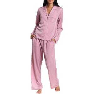 imagebebe Soft Velour Pajamas for Women Womens PJs Velour Set for Lounge and Sleep Gifts for HerRose Shadow 1