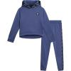 imagebebe Girls Sweatpants Set  2 Piece Yummy Cotton Blend Fleece Hoodie Sweatshirt and Jogger Sweatpants Kids Activewear SetBlue Velvet