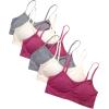 imagebebe Girls Bras  6 Pack Lightweight Seamless Training Bra for Girls with Removable Pads Tag Free Bras for Teens SLRed Violet