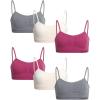 imagebebe Girls Bras  6 Pack Lightweight Seamless Training Bra for Girls with Removable Pads Tag Free Bras for Teens SLRed Violet