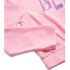 imagebebe Girls Sweatpants Set  2 Piece Velour Athletic Hoodie Sweatshirt and Wide Leg Kids Sweatpants Activewear SetRose Shadow