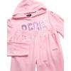 imagebebe Girls Sweatpants Set  2 Piece Velour Athletic Hoodie Sweatshirt and Wide Leg Kids Sweatpants Activewear SetRose Shadow