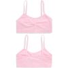 imagebebe Girls Underwear Set  Seamless Cami Training Bra and Matching Panties 8 PieceBlackWhiteLight PinkAlmond