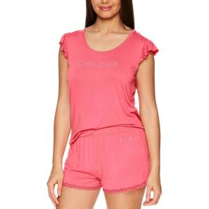 imagebebe Womens Pajamas Set  Shirt and Lounge Pajama Shorts Sleepwear SetCoral