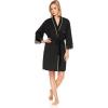 image:imagebebe Womens Pajama Lounge Chemise Nightgown amp Belted Wrap Robe Sleep Travel SetBlack 1