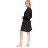 image:imagebebe Womens Pajama Lounge Chemise Nightgown amp Belted Wrap Robe Sleep Travel SetBlack 1