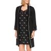 image:imagebebe Womens Pajama Lounge Chemise Nightgown amp Belted Wrap Robe Sleep Travel SetBlack 1