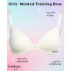 image:imagebebe Girls Training Bra  3 Pack Molded Padded Training Bras with Adjustable Straps Wireless Girls Bras for Tweens and TeensGrey