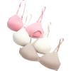 image:imagebebe Girls Training Bra  3 Pack Molded Padded Training Bras with Adjustable Straps Wireless Girls Bras for Tweens and TeensGrey