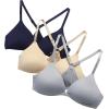 image:imagebebe Girls Training Bra  3 Pack Molded Padded Training Bras with Adjustable Straps Wireless Girls Bras for Tweens and TeensGrey Navy