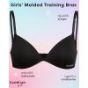 image:imagebebe Girls Training Bra  3 Pack Molded Padded Training Bras with Adjustable Straps Wireless Girls Bras for Tweens and TeensSand